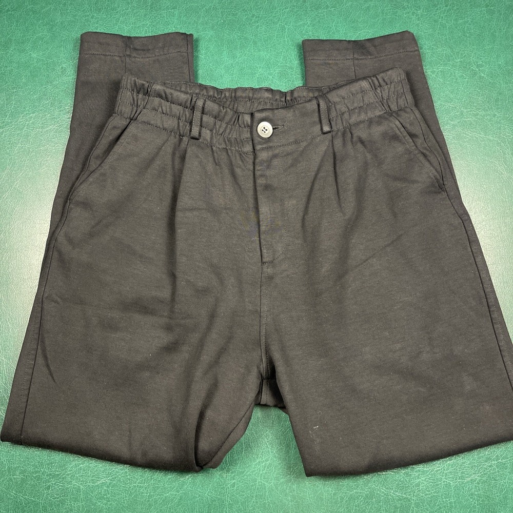 Youngla Cafe Trouser Pants Mens Sz 30 Black Track Gym Stretch Performance Logo
